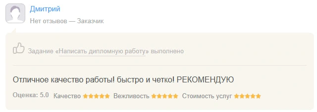 Оригинал отзыва Дмитрий: Отличное качество работы! Быстро и четко! РЕКОМЕНДУЮ
